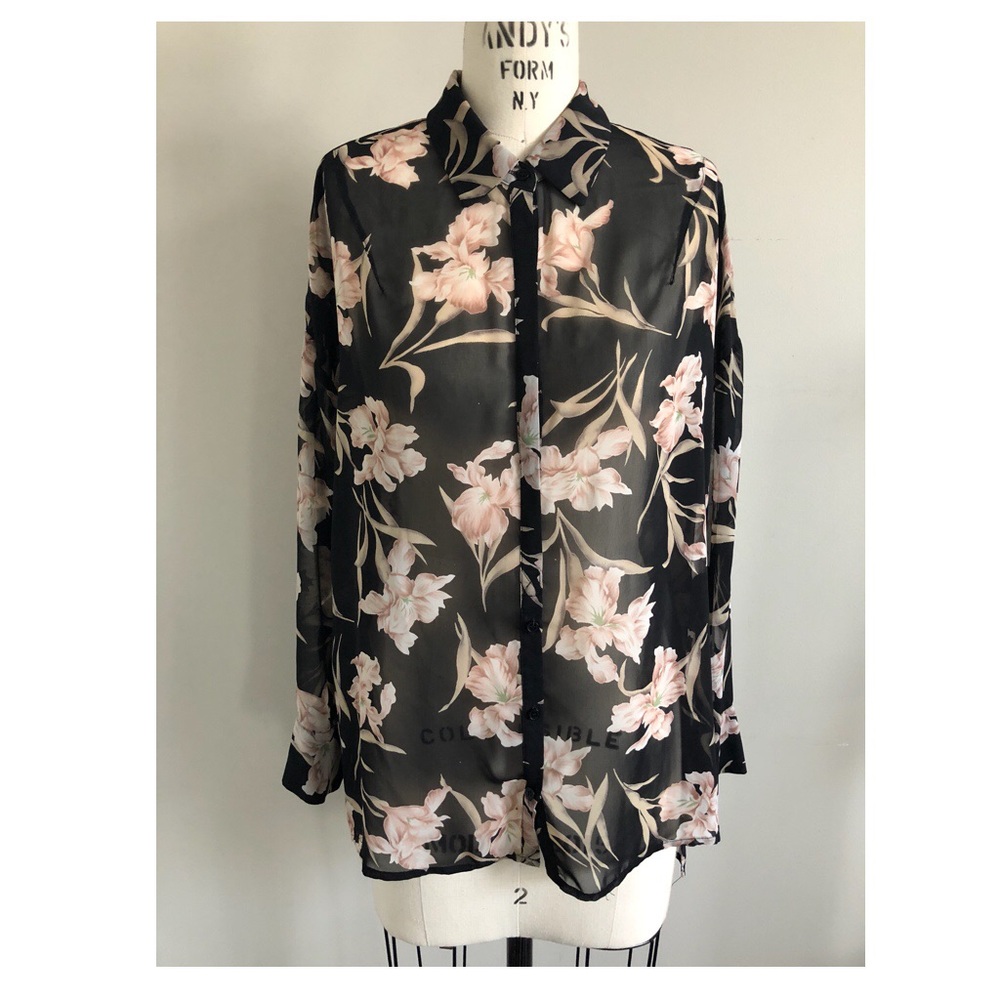 RO & DE FLORAL CHIFFON TOP